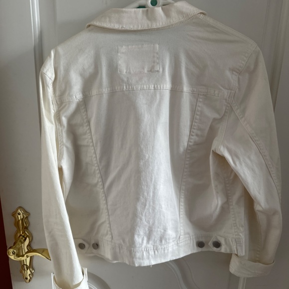 JOE Fresh White Jean Jacket Large - Picture 2 of 2